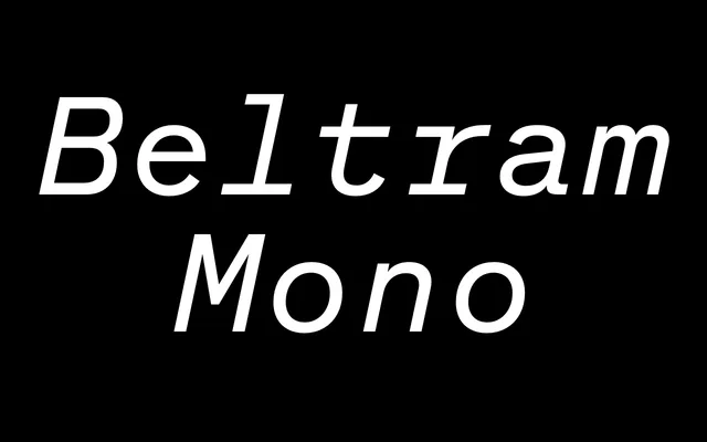Beltram Mono specimen from Domicile Foundry
