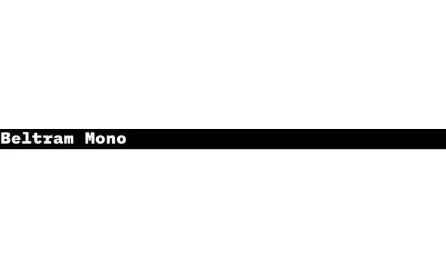 Beltram Mono specimen from Domicile Foundry