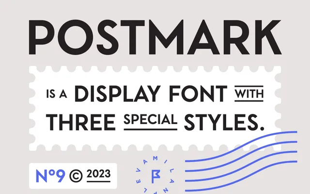 Postmark specimen from Dopes Type
