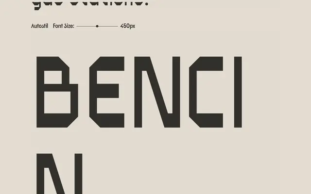 Autostil specimen from Dotless type