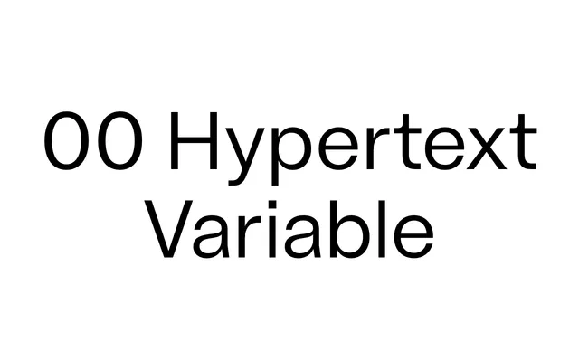Hypertext Variable specimen from Double Zero