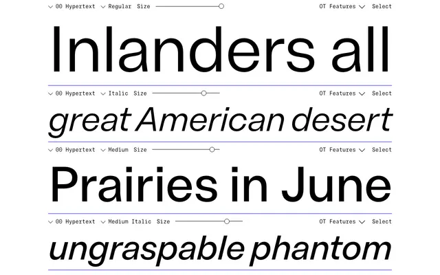 Hypertext specimen from Double Zero