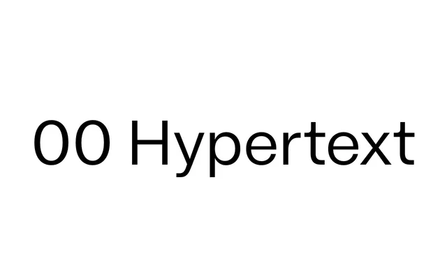 Hypertext specimen from Double Zero