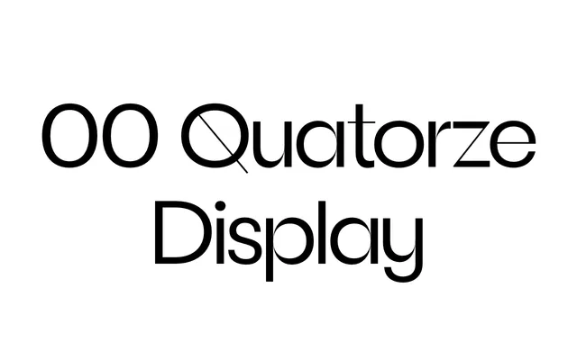 Quatorze Display specimen from Double Zero