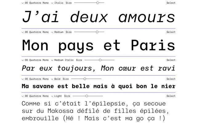 Quatorze Mono specimen from Double Zero