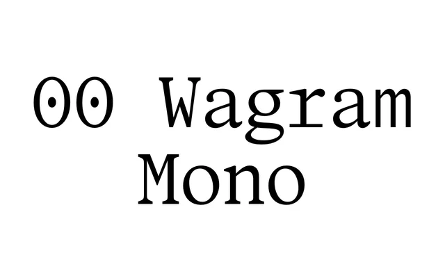 Wagram Mono specimen from Double Zero