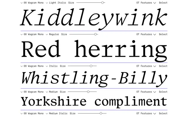 Wagram Mono specimen from Double Zero