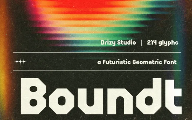 Boundt specimen from Drizy Font