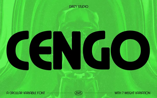 Cengo specimen from Drizy Font
