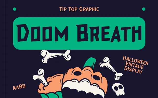 Doom Breath specimen from Drizy Font