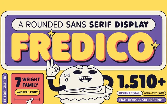 Fredico specimen from Drizy Font
