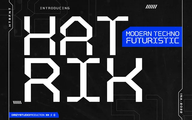 Hatrik specimen from Drizy Font