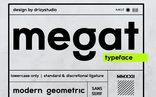 Megat specimen from Drizy Font
