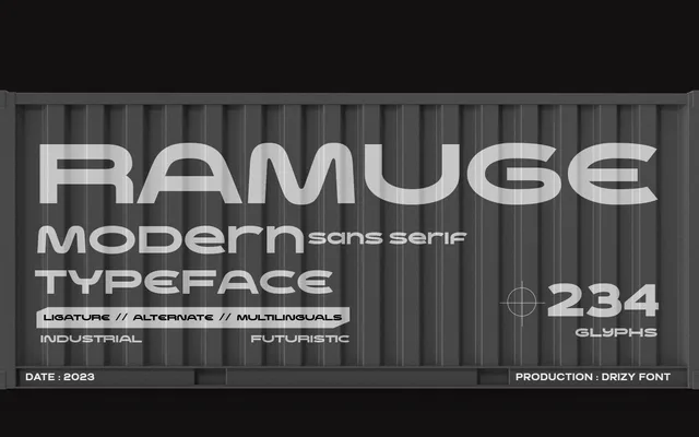 Ramuge specimen from Drizy Font