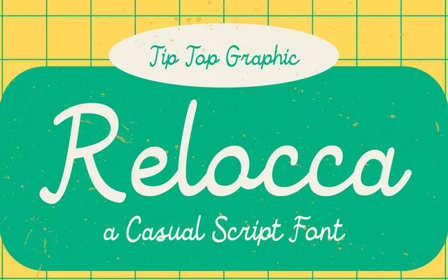 Relocca specimen from Drizy Font