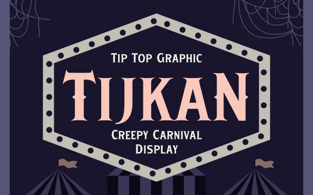 Tijkan specimen from Drizy Font
