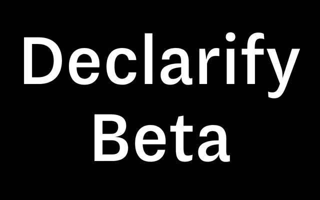 Declarify Beta specimen from DSL Fonts