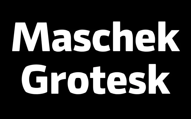 Maschek Grotesk specimen from DSL Fonts