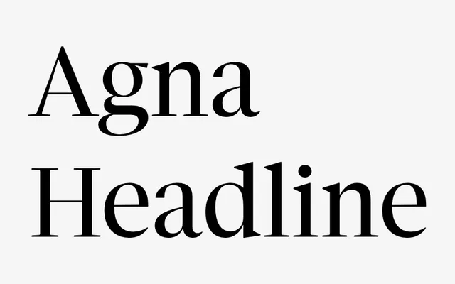 Agna Headline specimen from DSType Foundry