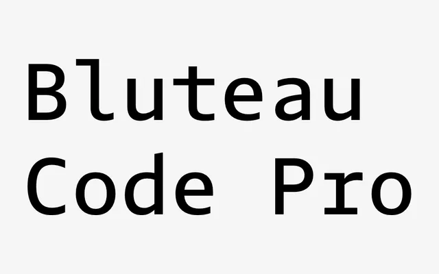 Bluteau Code Pro specimen from DSType Foundry