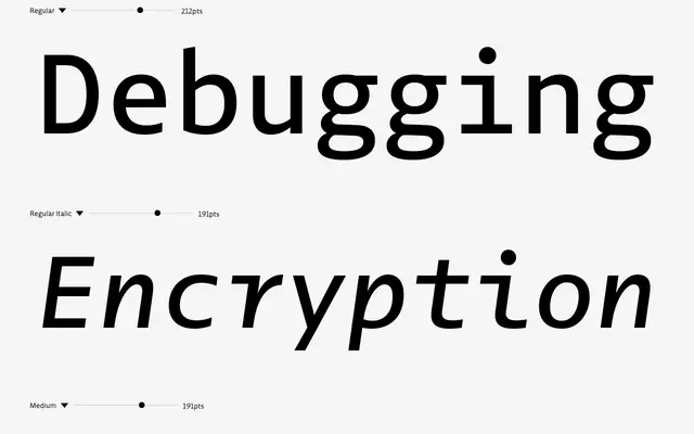 Bluteau Code specimen from DSType Foundry