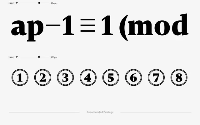 Bluteau Math specimen from DSType Foundry