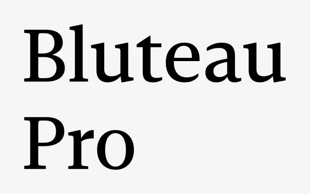 Bluteau Pro specimen from DSType Foundry