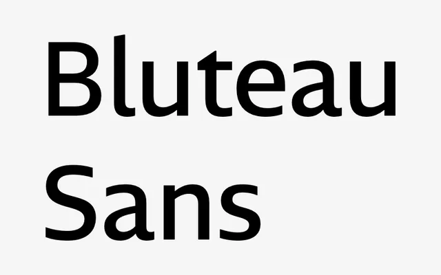 Bluteau Sans specimen from DSType Foundry