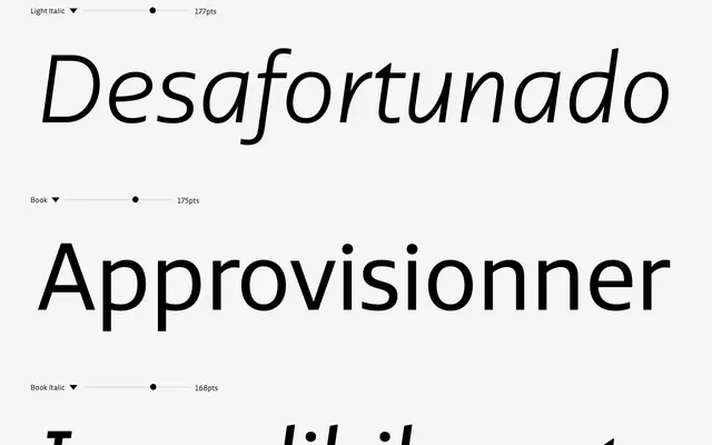 Bluteau Sans specimen from DSType Foundry