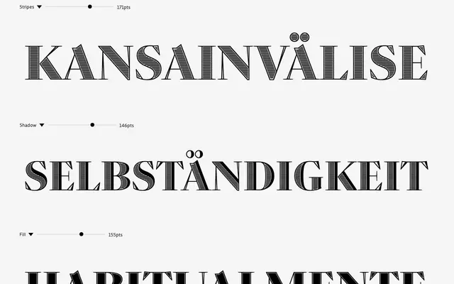 Ensaio Capitals specimen from DSType Foundry