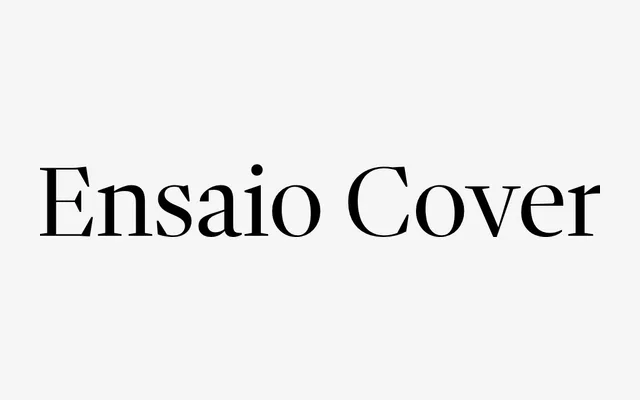 Ensaio Cover specimen from DSType Foundry
