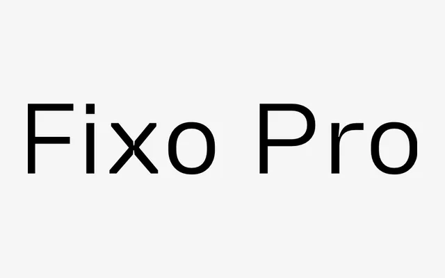 Fixo Pro specimen from DSType Foundry