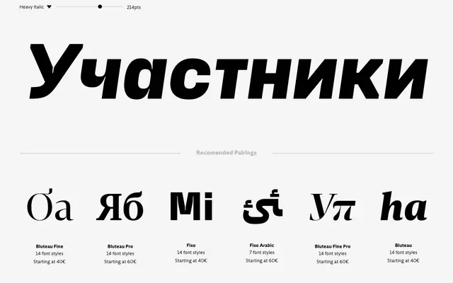 Fixo Pro specimen from DSType Foundry
