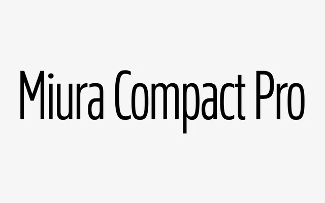 Miura Compact Pro specimen from DSType Foundry