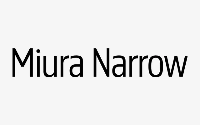 Miura Narrow specimen from DSType Foundry