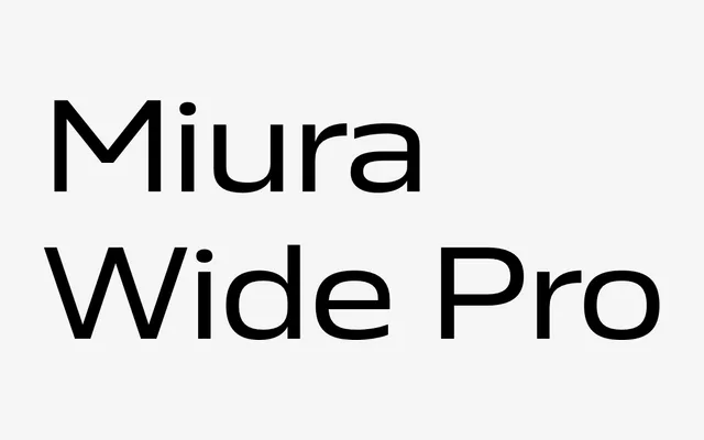 Miura Wide Pro specimen from DSType Foundry