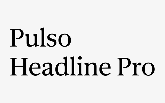 Pulso Headline Pro specimen from DSType Foundry