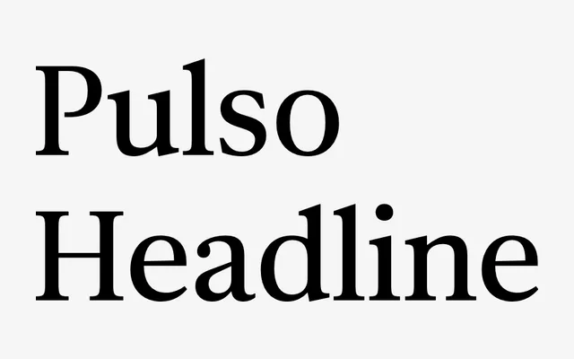 Pulso Headline specimen from DSType Foundry