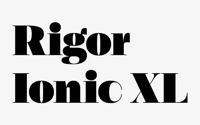 Rigor Ionic XL specimen from DSType Foundry