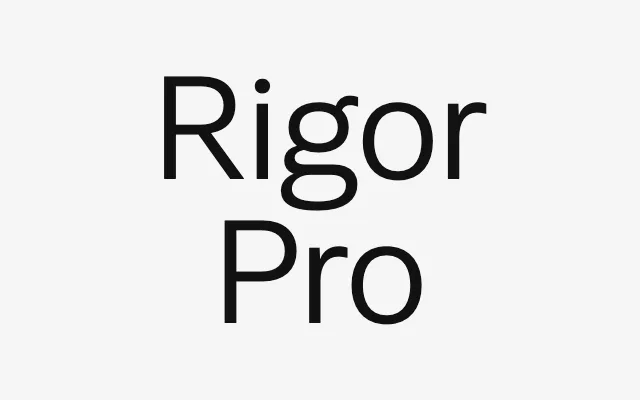 Rigor Pro specimen from DSType Foundry