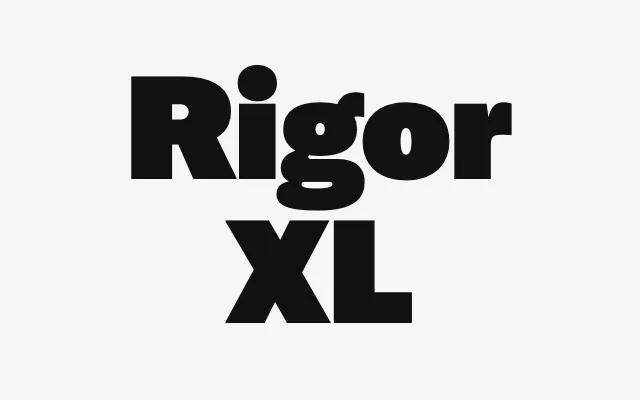 Rigor XL specimen from DSType Foundry