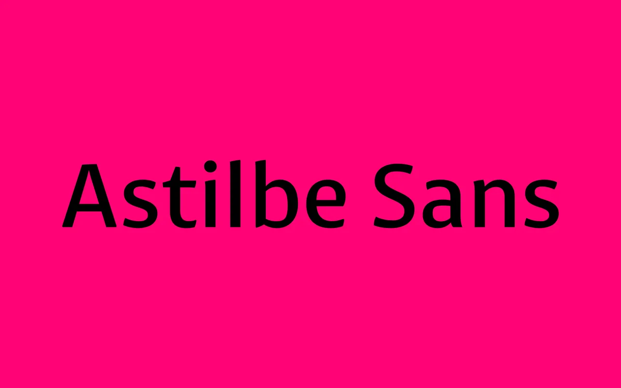 Astilbe Sans specimen from DualType