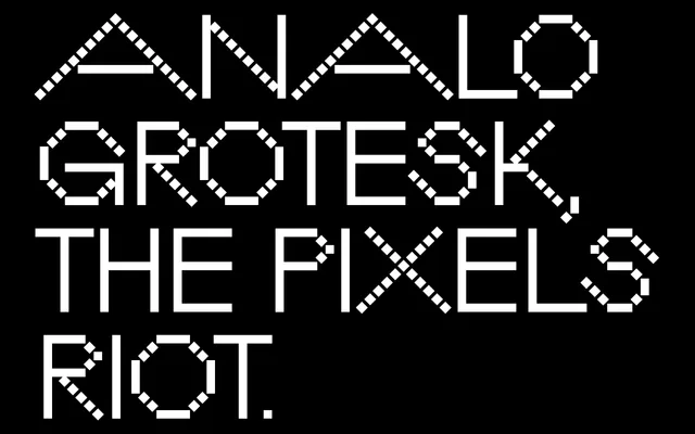 Analo Grotesk specimen from Due Studio