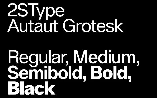 Autaut Grotesk specimen from Due Studio