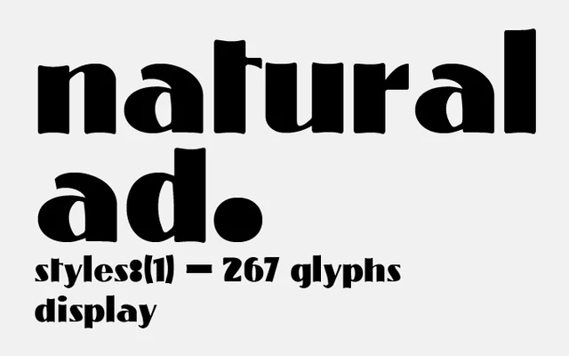 Natural Ad specimen from Dum Dum Studio
