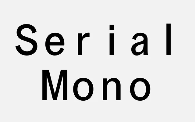 Serial Mono specimen from Dum Dum Studio