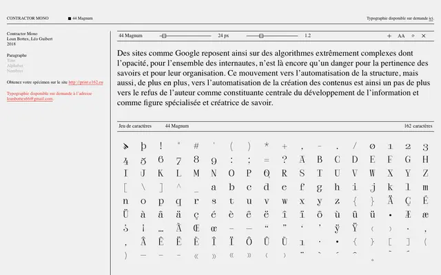 Contractor Mono specimen from E162