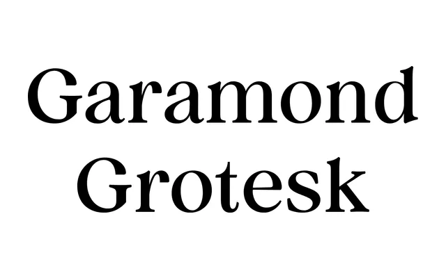 Garamond Grotesk specimen from E162