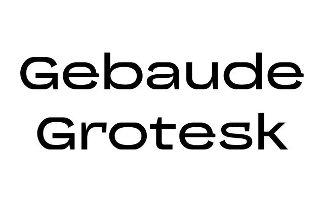 Gebaude Grotesk specimen from E162