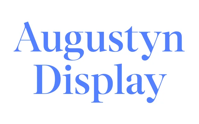 Augustyn Display specimen from ECAL Typefaces